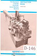 Davenport-Davenport Model B, Screw Machine, Speed & Cycle Time Feed Gear Table Manual-5 Spindle-B-05